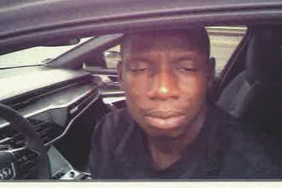 <p>Abdoulaye Doucouré when he was  pulled over in an Audi when caught speeding at 102mph</p> ( )