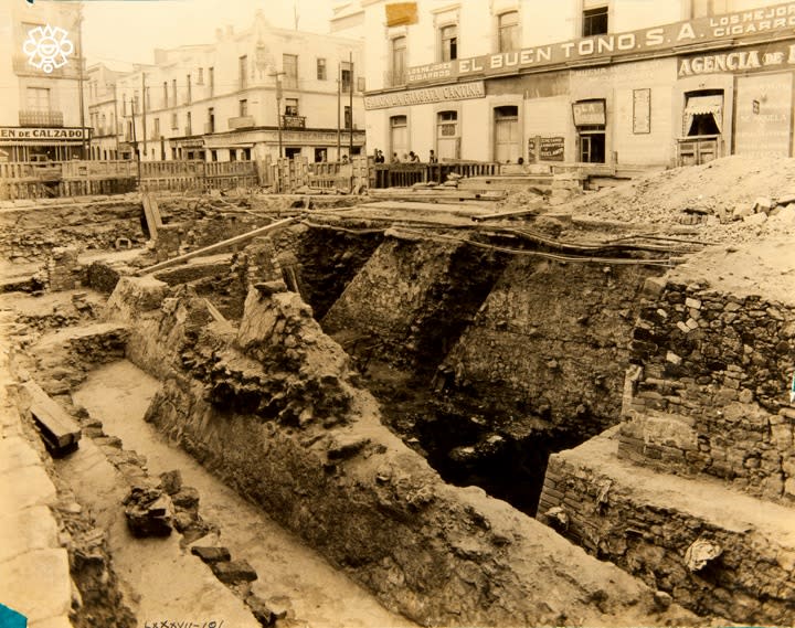 fotos antiguas del templo mayor 1914 cdmx centro historico