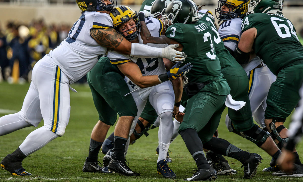 Michigan football donning all-blue uniforms against Washington