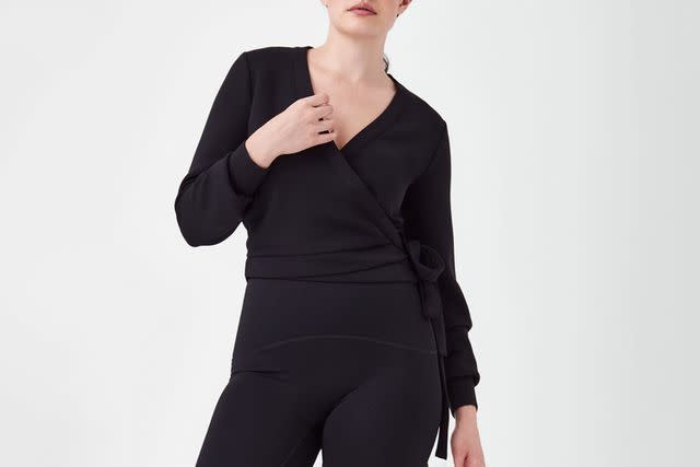 Spanx Released the Perfect Wrap Top to Take You From Barre to Brunch This  Fall - Yahoo Sports