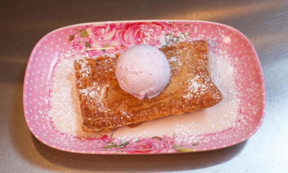 ‘A flaky golden rectangle’: pineapple pie.