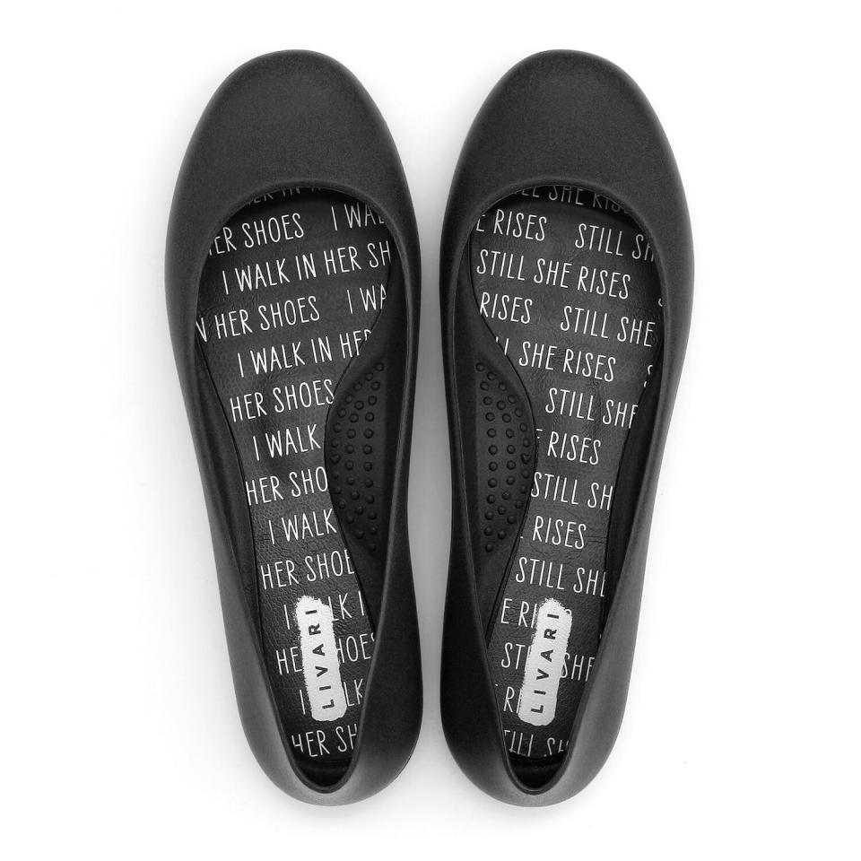 These versatile flats are made of recyclable material and with the company&rsquo;s patented Microplast, a flexible, durable and comfortable material. They are also water and slip resistant and $5 from every purchase benefits Still She Rises, Tulsa, an organization focused on representing mothers in the criminal justice system.&lt;br&gt;&lt;br&gt; <strong><a href="https://www.oka-b.com/products/livari">Oka-B Livari Ballet Flats, $60﻿</a></strong>