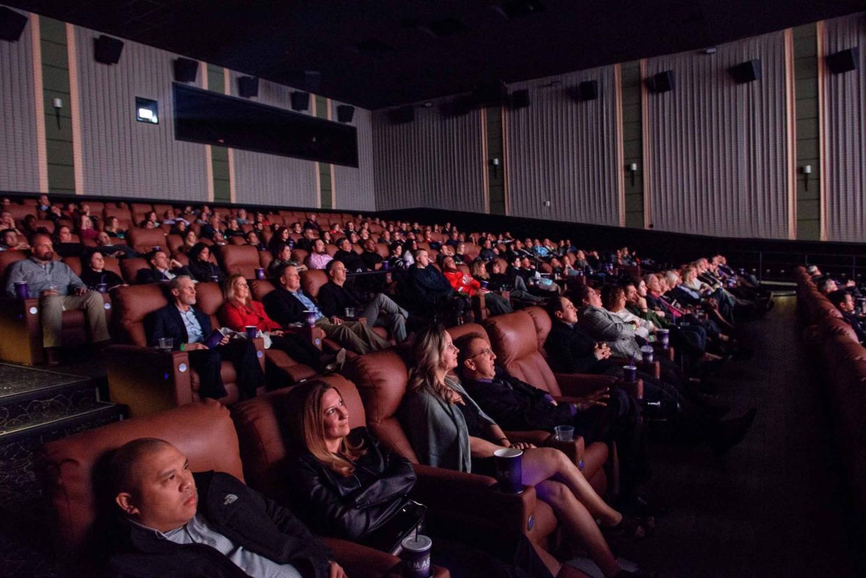 A crowd take in a film at the Emagine Royal Oak. The Emagine theater chain is participating in National Cinema Day.