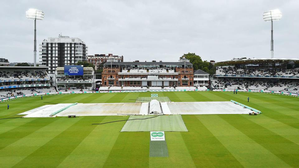 Rain wreaked havoc on the second Test at Lord's. (Photo by GLYN KIRK/AFP/Getty Images)