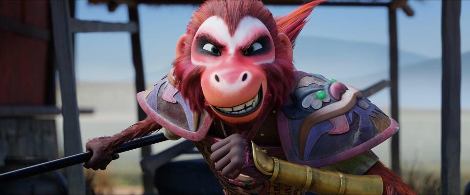 Jimmy O. Yang voices the title character in "The Monkey King," a dude who has a magical fighting stick and battles demons, dragons, gods and also his sizable ego.
