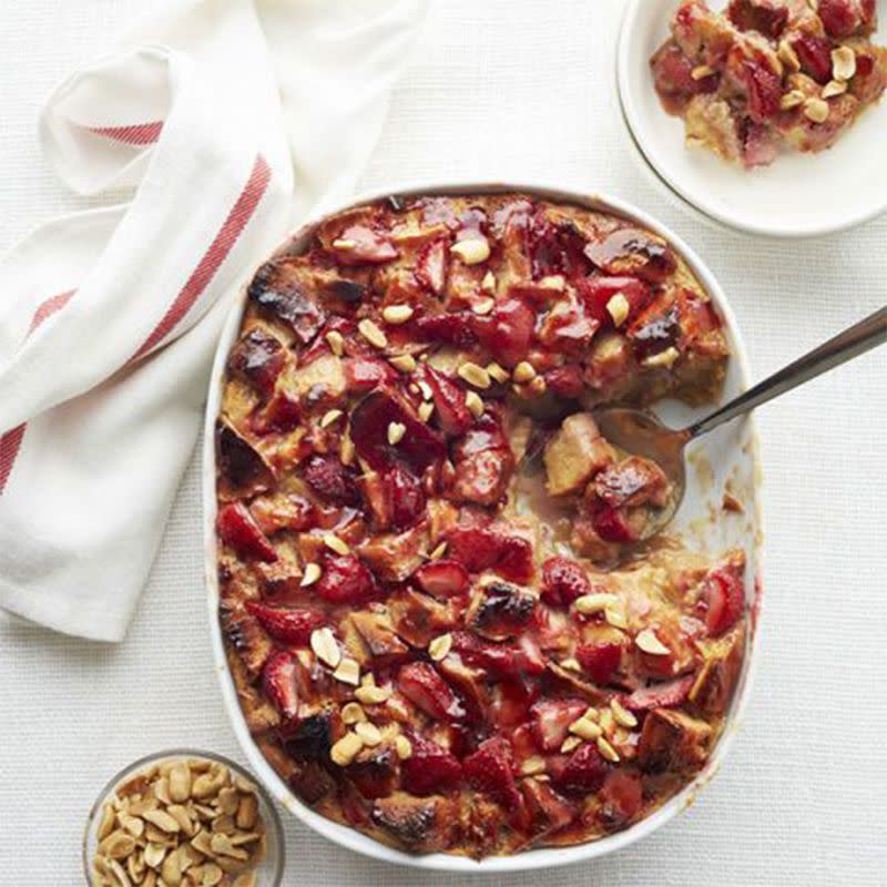 PB-and-J Bread Pudding