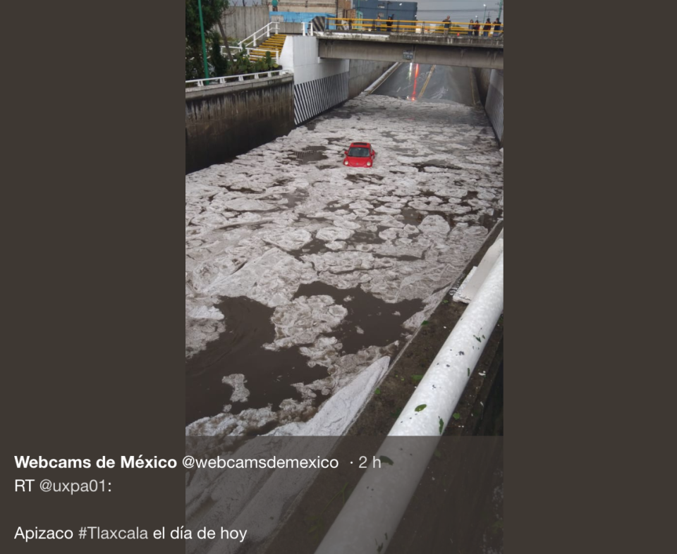 FOTOS | Granizo sorprende a la CDMX y Tlaxcala