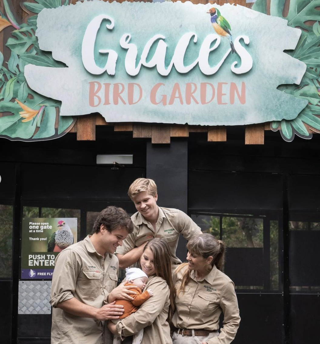 Bindi Irwin poses with her daughter, Grace Warrior. 