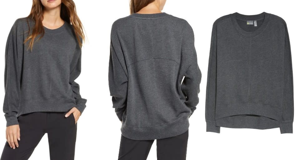 Zella Carey Crew High/Low Sweatshirt  - Nordstrom, $44 (originally $59)