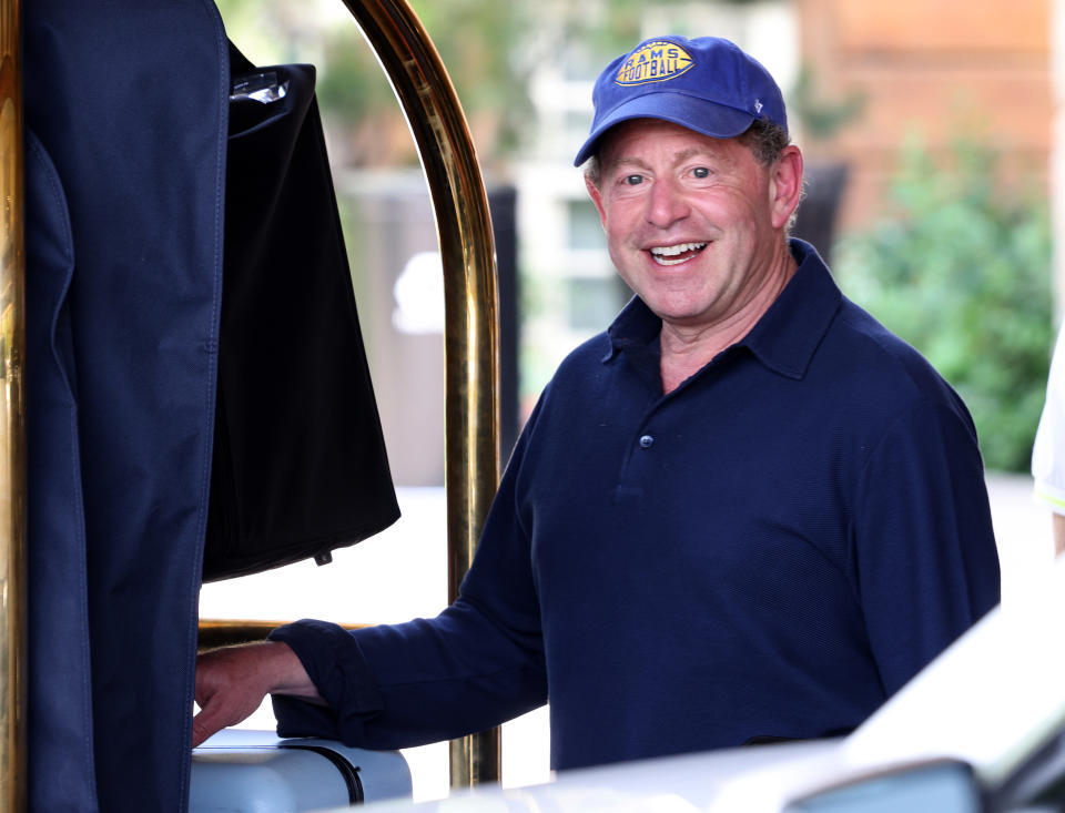 CEO of Activision Blizzard Bobby Kotick arrives for the Allen & Company Sun Valley Conference on July 06, 2021 in Sun Valley, Idaho. He will remain as CEO after the Microsoft deal. (Photo by Kevin Dietsch/Getty Images)