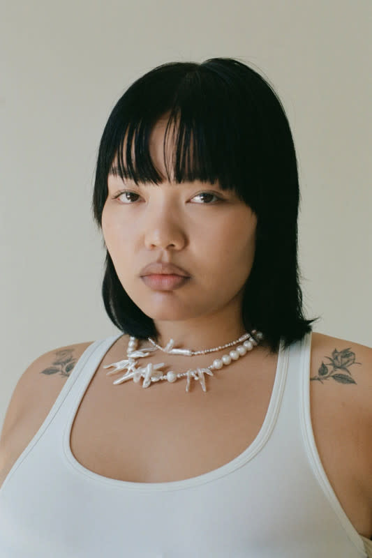 I Need This Asymmetrical Pearl Necklace Around My Neck Immediately