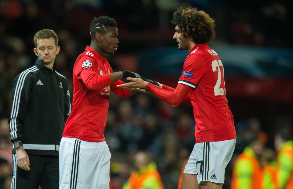 Fellaini came off for Paul Pogba in Manchester United’s 2-1 Champions League defeat to Sevilla.