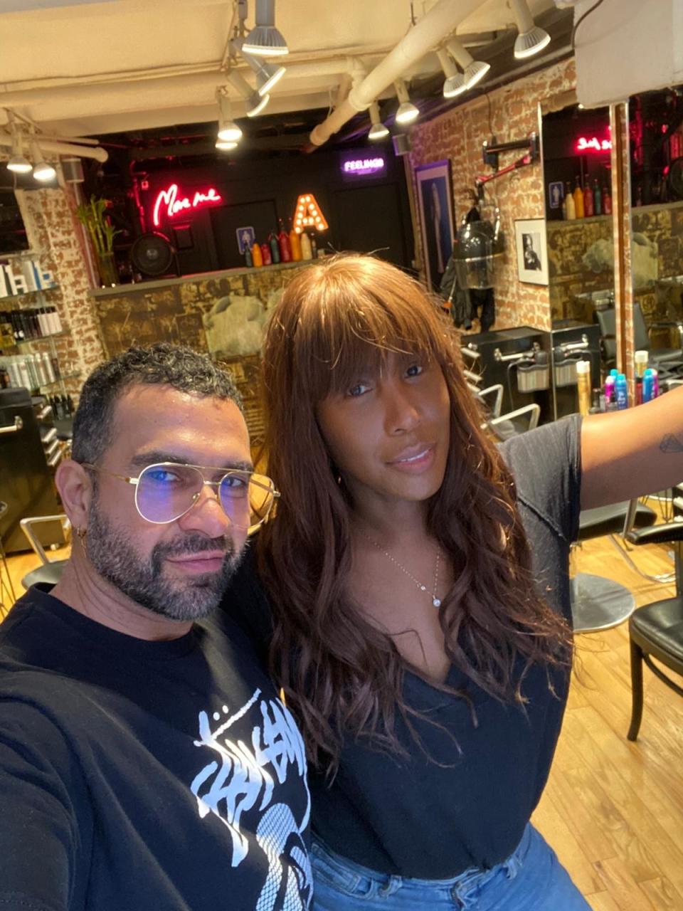 Stopped by my friend Andreas Anastasis to get my hair cut and styled before the event. He is a master with bangs.