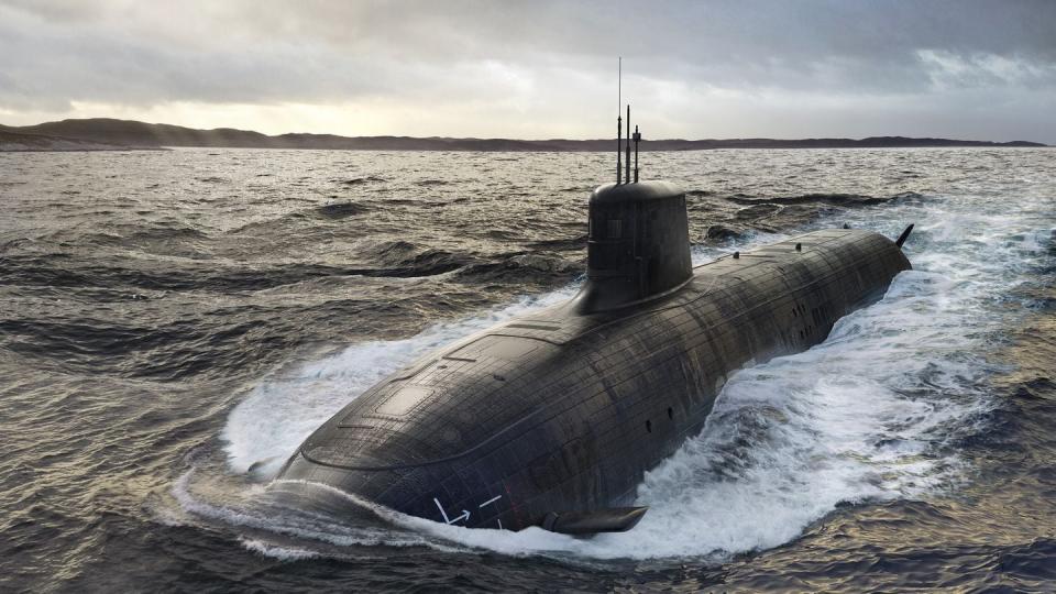 A rendering of the SSN-AUKUS. (Business Wire)