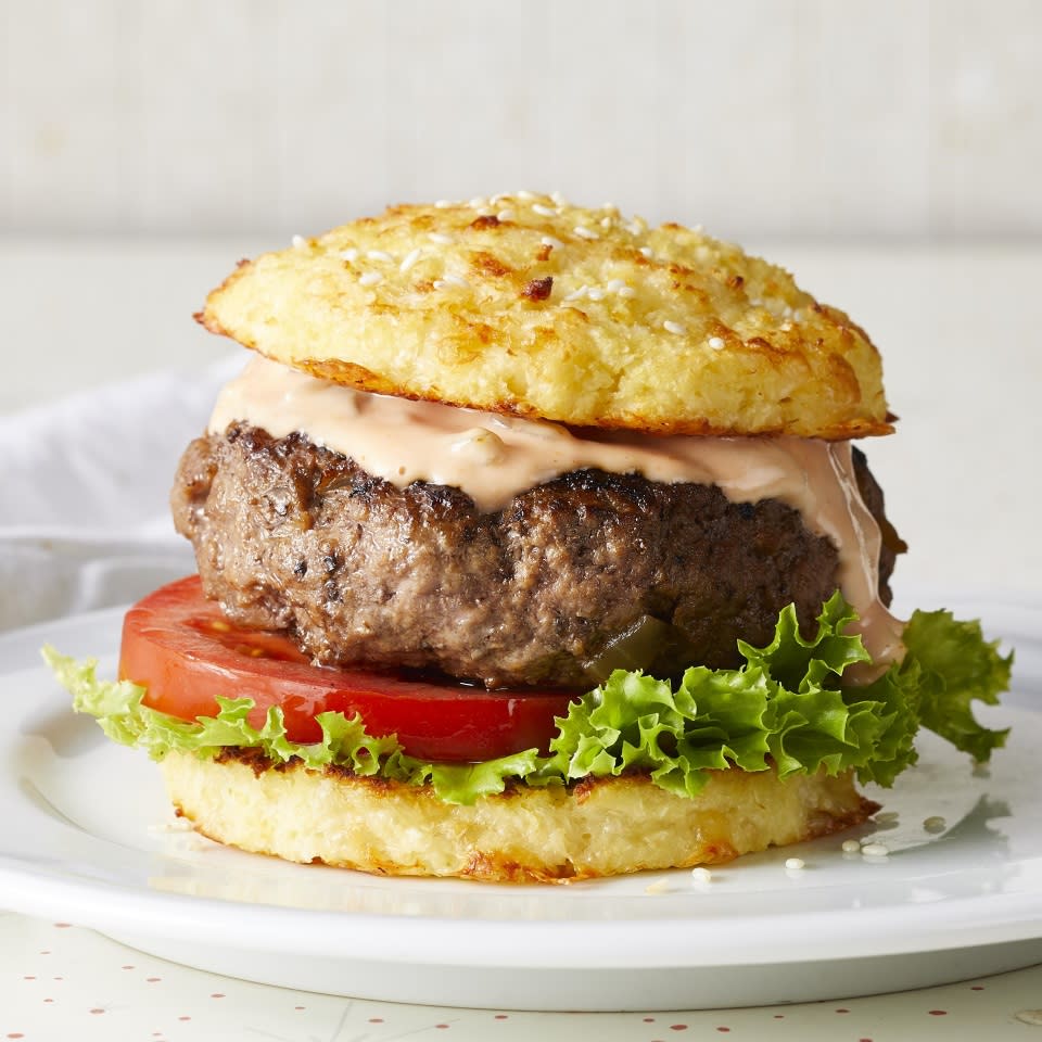 Classic Beef Burgers with Cauliflower Buns