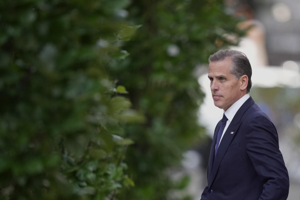 Hunter Biden departs from federal court, Monday, June 3, 2024, in Wilmington, Del. (AP Photo/Matt Slocum)