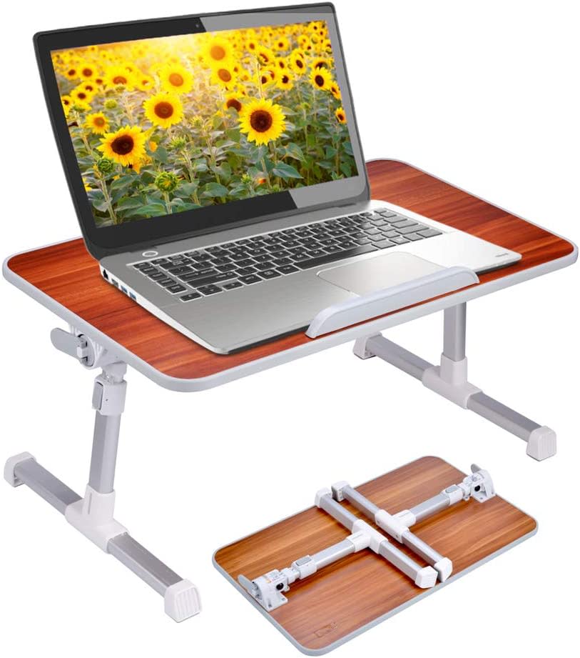 Neetto-Laptop-Height-Adjustable-Bed-Table-Portable-Lap-Desk-with-Foldable-Legs-Breakfast-Tray-for-Eating-Improve-Focus-Amazon