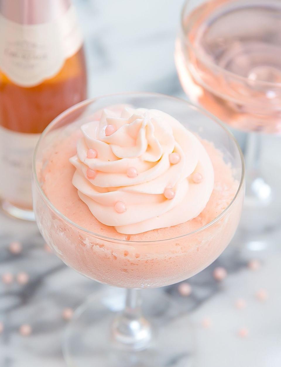 Rosé Champagne Mug Cake