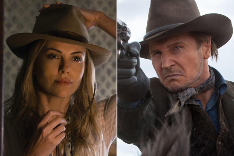 Charlize Theron and Liam Neeson in A Million Ways to Die in the West (2014) | Bluegrass/Fuzzy Door Prods/Universal/Kobal/Shutterstock (2)