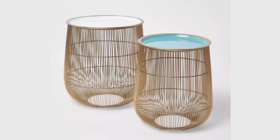 River Island Homeware - Large Wire Basket Tables, £80 each