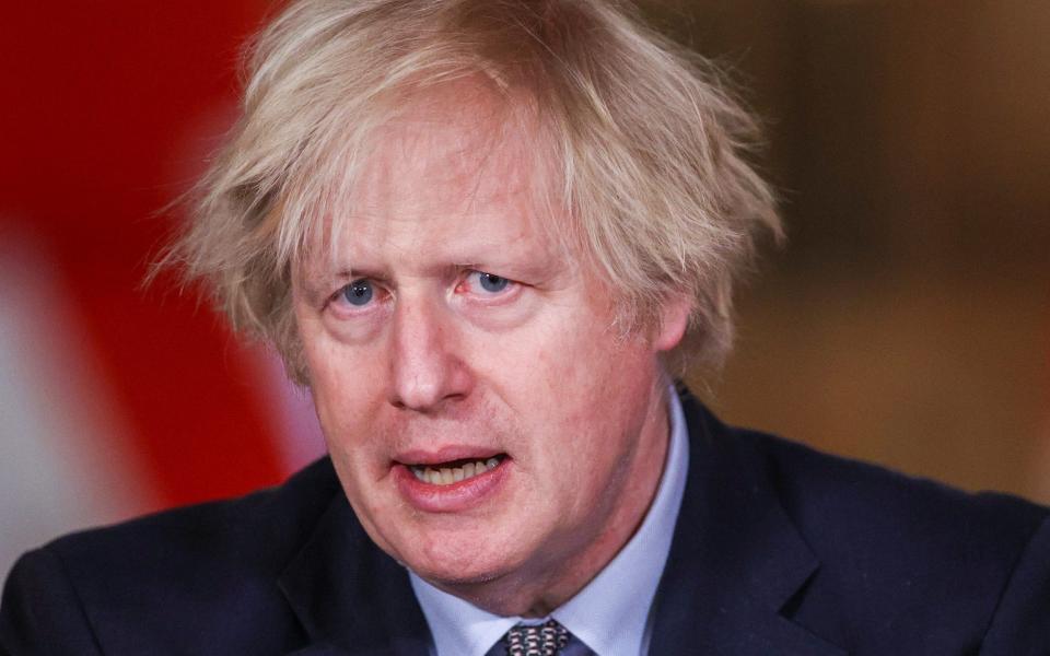 Britain's PM Johnson holds a news conference at 10 Downing Street in London - HANNAH MCKAY/REUTERS