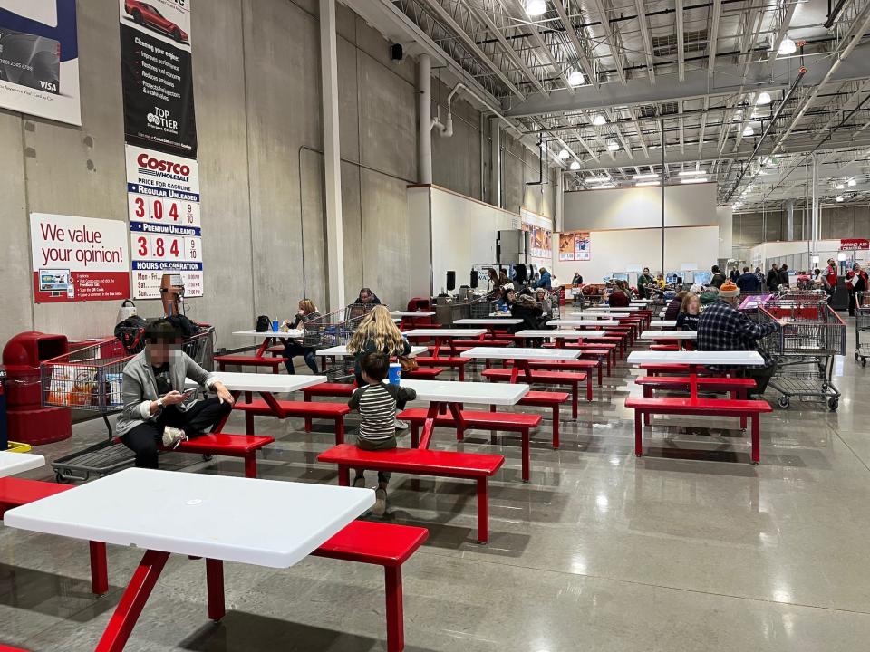 Seating at Costco in Wisconsin.