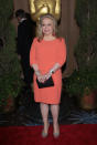 <b>Jacki Weaver <br></b><br>The Silver Linings Playbook actress injected some colour into the luncheon in this bright coral dress with matching earrings.<br><br>© Rex