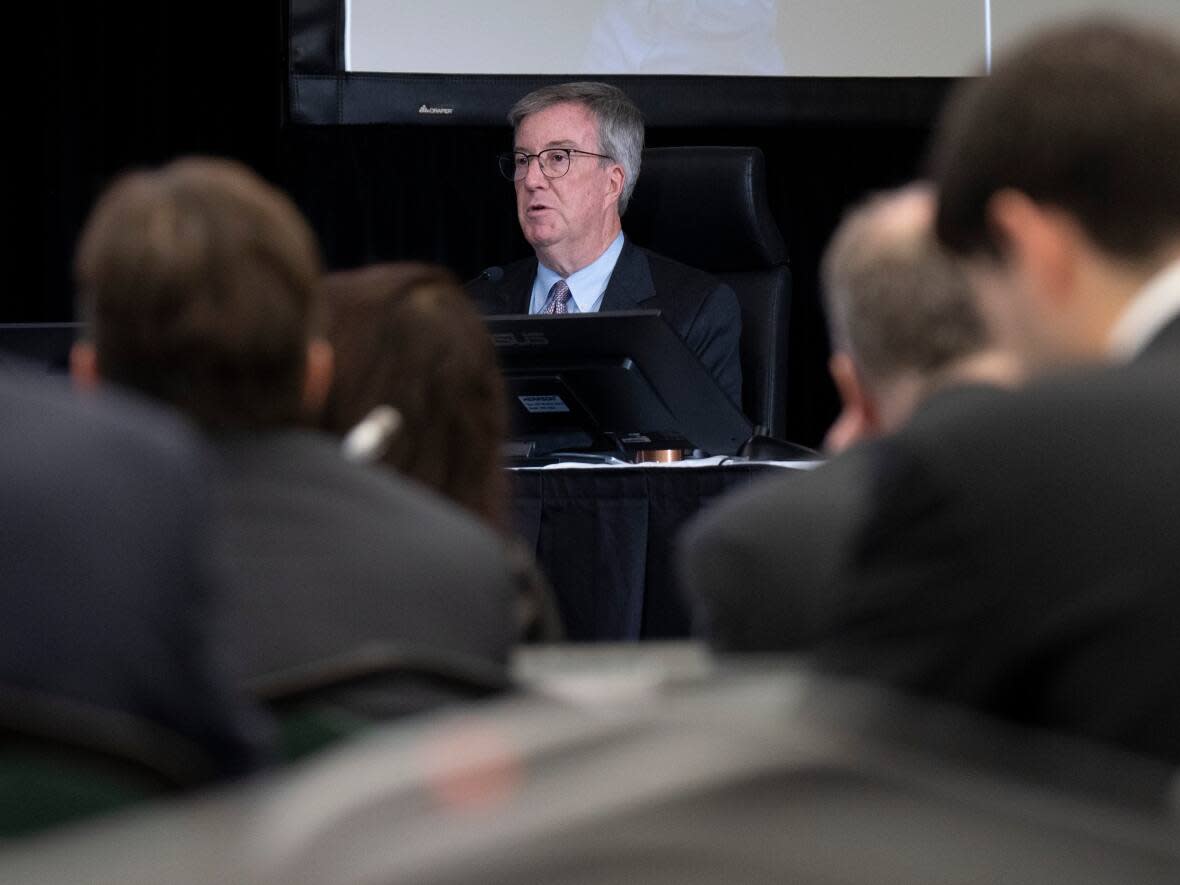 Ottawa Mayor Jim Watson appears as a witness at the Public Order Emergency Commission Oct. 18, 2022 in Ottawa. (Adrian Wyld/The Canadian Press - image credit)