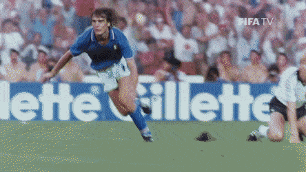 Tardelli embarks on his picture perfect victory lap of the Bernabeu in 1982