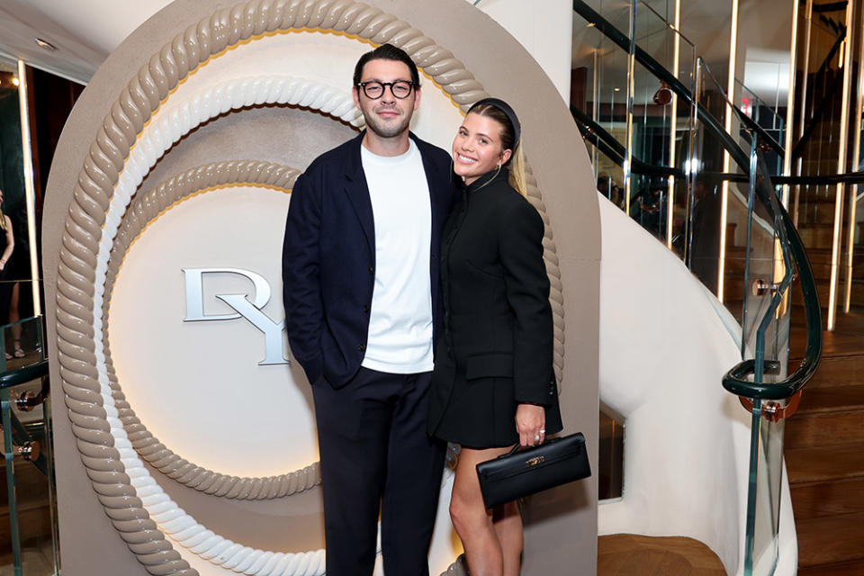 Elliot Grainge and Sofia Richie Grainge attend the David Yurman Sculpted Cable Launch Event on September 07, 2023 in New York City.