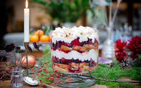 Clodagh McKenna's winter berry trifle - Credit:  Kirstie Young