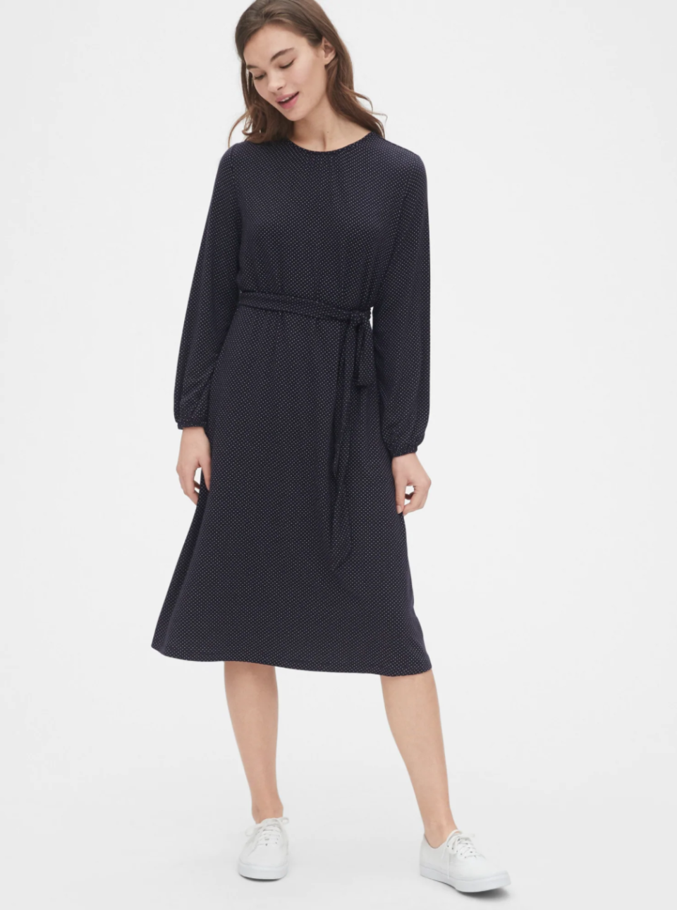 Tie-Waist Midi Dress. Image via Gap.