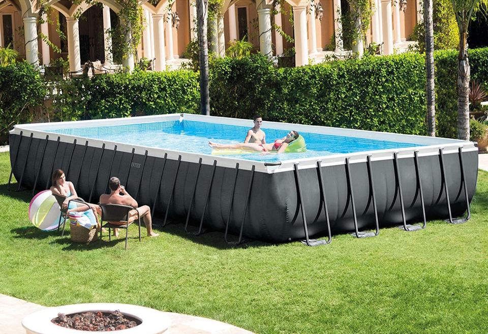 You don’t have to travel far or dig up a big hole in your backyard to enjoy a refreshing dip this summer. These <a rel="nofollow noopener" href="https://www.amazon.com/Swimming-Pools/b/ref=as_li_ss_tl?ie=UTF8&node=166442011&linkCode=ll2&tag=pohomebackyardpoolsjmattern0519-20&linkId=f29d13d3030746ee209262be38478d6f&language=en_US" target="_blank" data-ylk="slk:swimming pools from Amazon;elm:context_link;itc:0;sec:content-canvas" class="link ">swimming pools from Amazon</a> are the most affordable way to beat the heat and transform your backyard into an relaxing oasis. With stock tanks, inflatable options, and metal frame designs, there are so many above-ground pools to choose from. And the best part — they start at just $60. All you have to do is whip up your favorite poolside drink and get ready for a splashing good time.