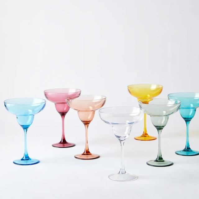 Estelle Colored Glass - Martini Glasses - Set of 6 Fuchsia