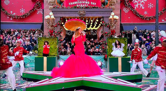 NBC Mariah Carey performs at the 2022 Macy's Thanksgiving Day Parade