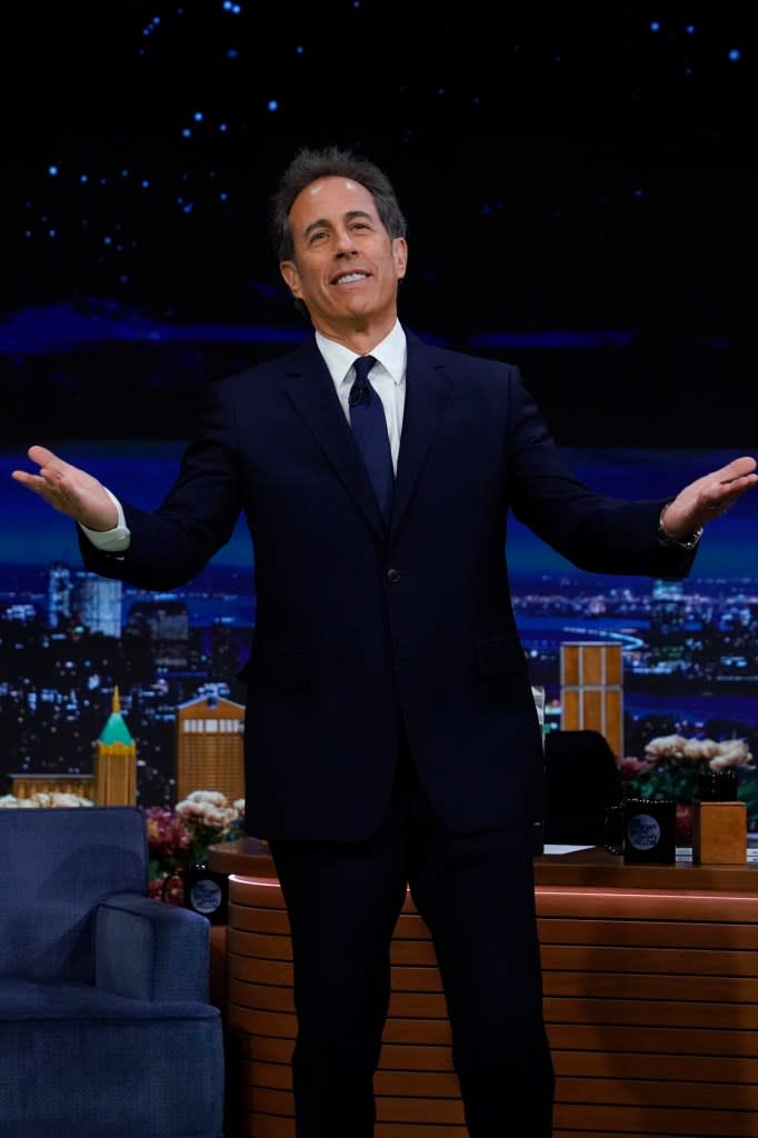 Jerry Seinfeld on “The Tonight Show Starring Jimmy Fallon” on Nov. 24, 2022. Rosalind O'Connor/NBC via Getty Images