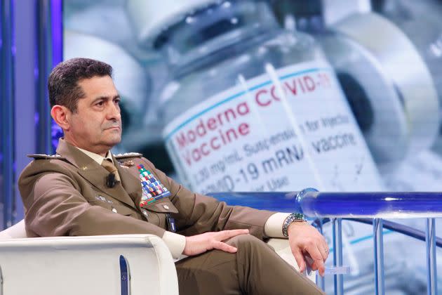 The extraordinary commissioner for the covid-19 emergency, general Francesco Paolo Figliuolo, appears as a guest on the tv show Porta a Porta. Rome (Italy), April 29th, 2021 (Photo by Samantha Zucchi/Insidefoto/Mondadori Portfolio via Getty Images) (Photo: Mondadori Portfolio via Getty Images)