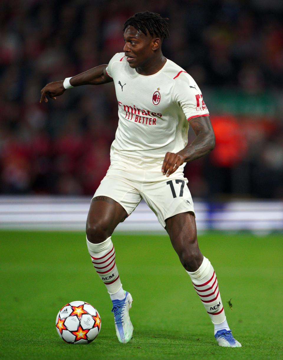 AC Milan’s Rafael Leao (Peter Byrne/PA) (PA Archive)