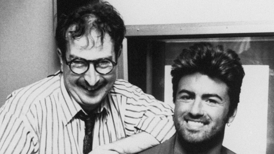 Steve Wright was a huge figure in radio.  Photo taken with George Michael in 1990