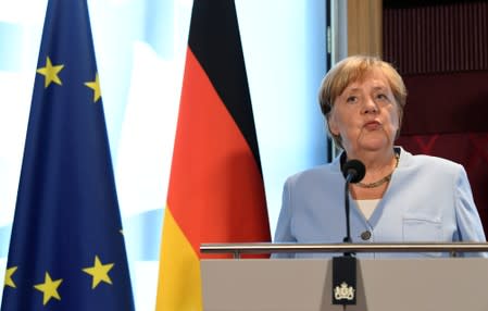 Dutch Prime Minister Rutte meets with German Chancellor Merkel in The Hague