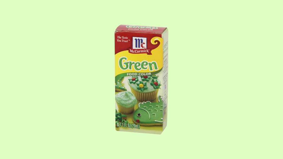 With food coloring, it's quite easy being green.