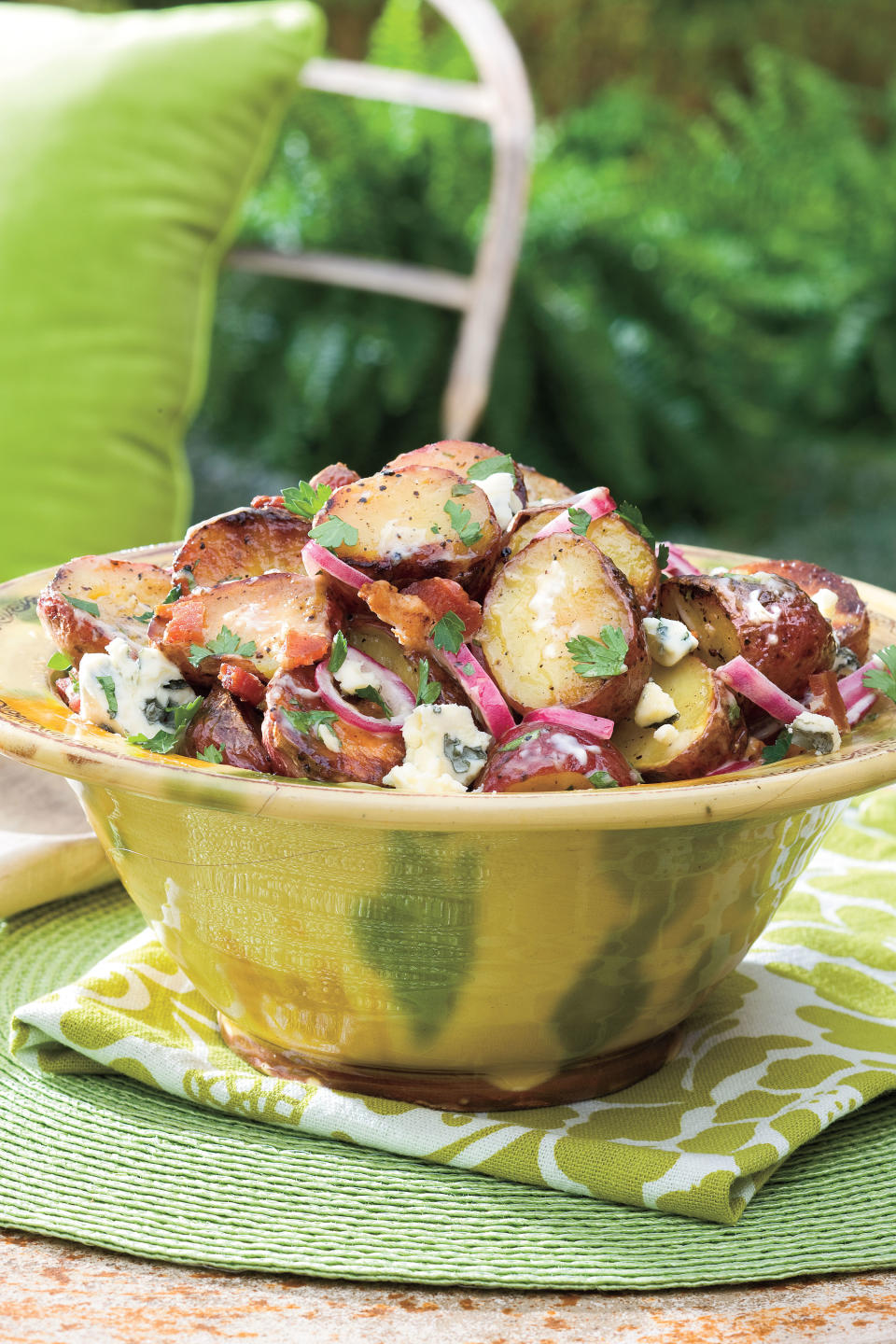 Big Daddy’s Grilled Blue Cheese-and-Bacon Potato Salad