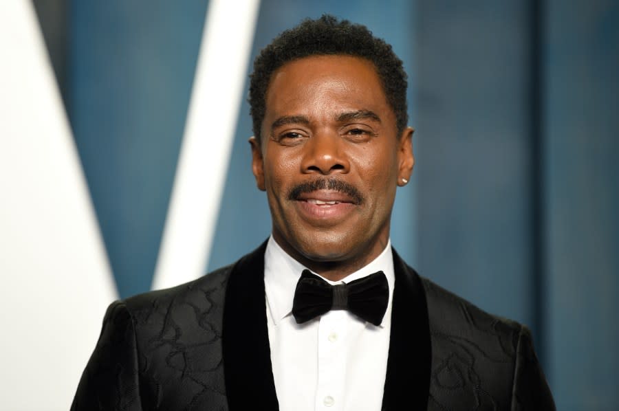 FILE - Colman Domingo arrives at the Vanity Fair Oscar Party on Sunday, March 27, 2022, at the Wallis Annenberg Center for the Performing Arts in Beverly Hills, Calif. Domingo is part of the producer team of the Broadway play, “Fat Ham.” (Photo by Evan Agostini/Invision/AP, File)