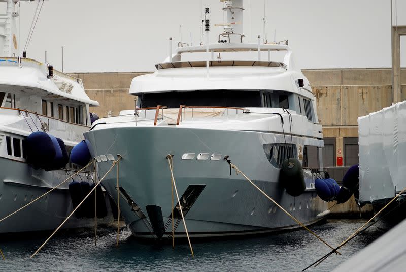 FILE PHOTO: Spain detains yacht linked to Russian oligarch Mikheyev in Mallorca