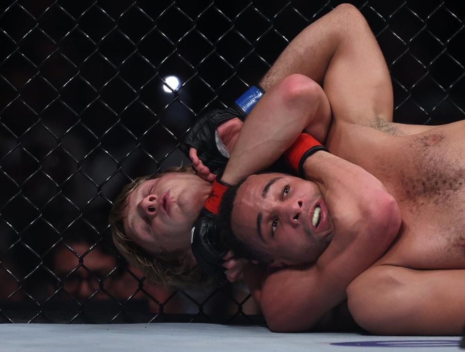 Paddy Pimblett sent the London crowd into ecstasy after winning with a rear naked choke (Getty Images)