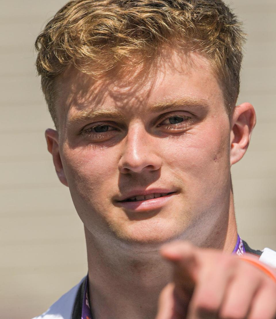 Ronan Hanafin, an incoming wide receiver from Buckingham Browne & Nichols, at the annual Orange and White Spring game at Memorial Stadium in Clemson, S.C. Saturday, April 15, 2023. 