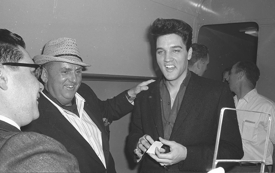 April 19, 1960: Elvis Presley at the T&P train station in Fort Worth during a layover en route to Hollywood to make the movie “G.I. Blues.”