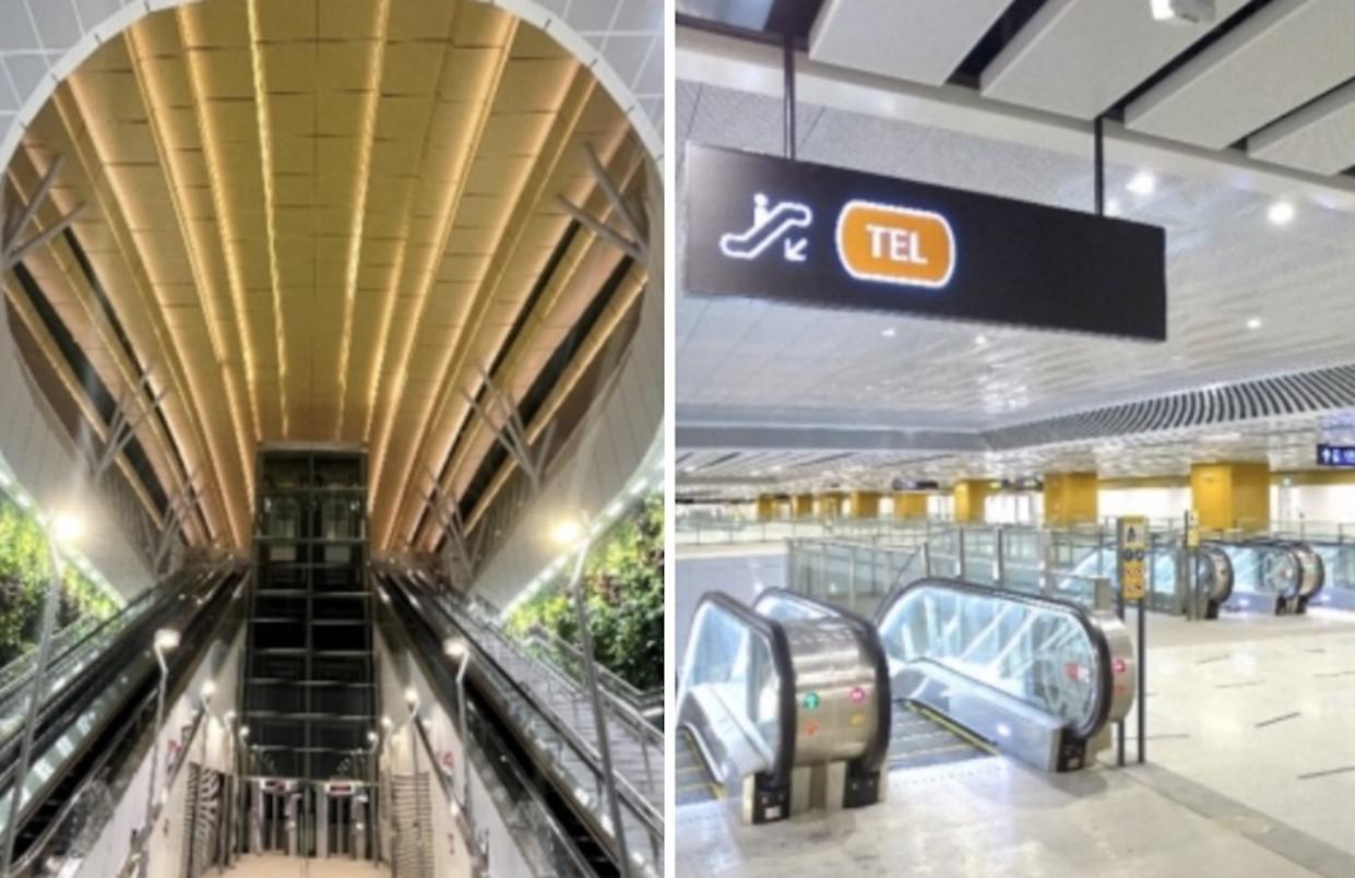 Garden By The Bay and Marina Bay stations of Stage 3 of Thomson-East Coast Line. (PHOTOS: Land Transport Authority)