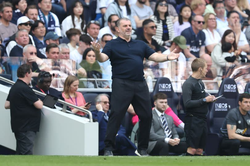 Ange Postecoglou during Spurs' clash against Burnley