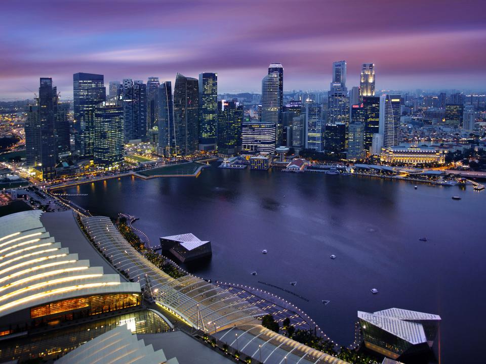 Skyline of Singapore CBD and Raffles Place, Singapore